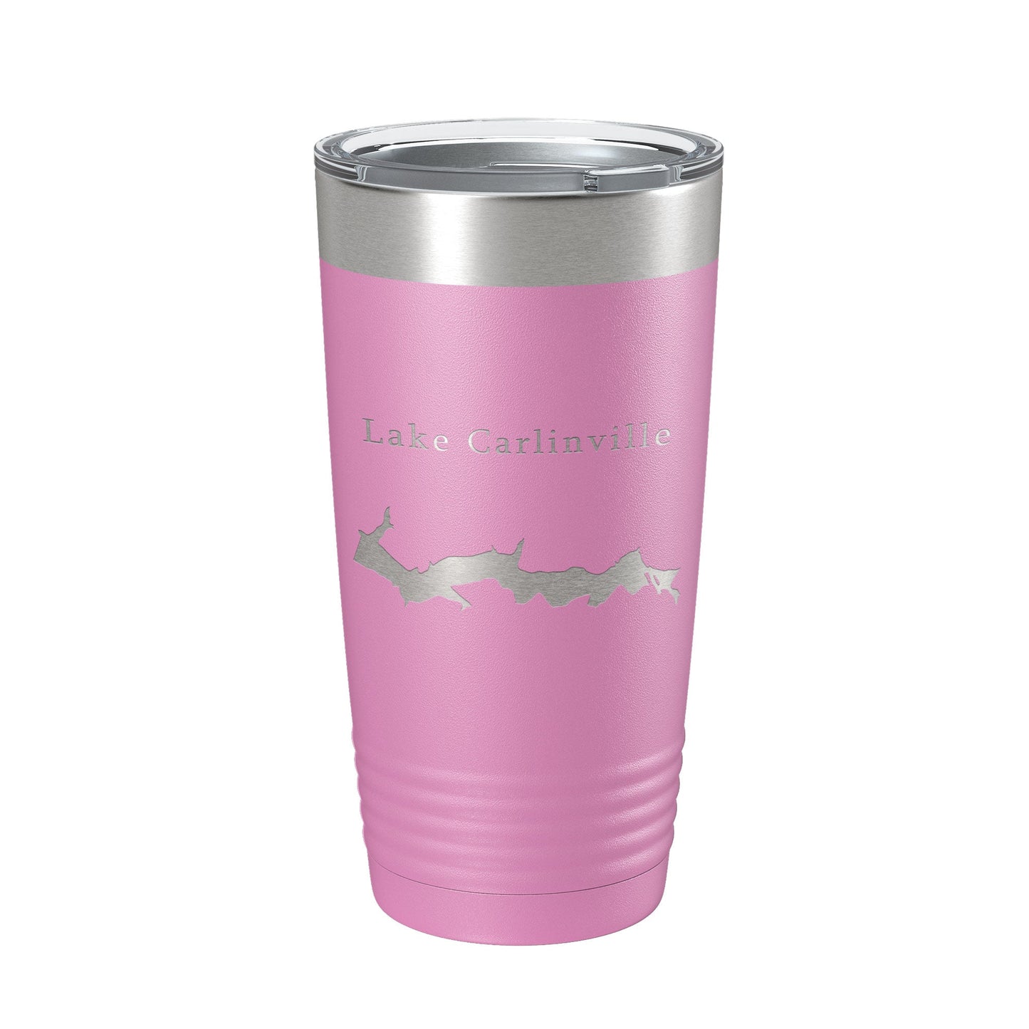 Lake Carlinville Map Tumbler Travel Mug Insulated Laser Engraved Coffee Cup Illinois 20 oz - UrbanNest Co