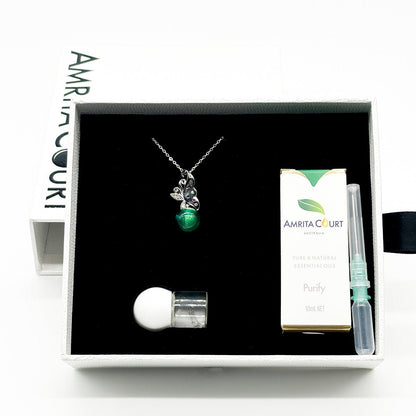 Sterling Silver Butterfly Aroma Necklace - Turquoise | Energy & Healing | Diffuse on the go - UrbanNest Co