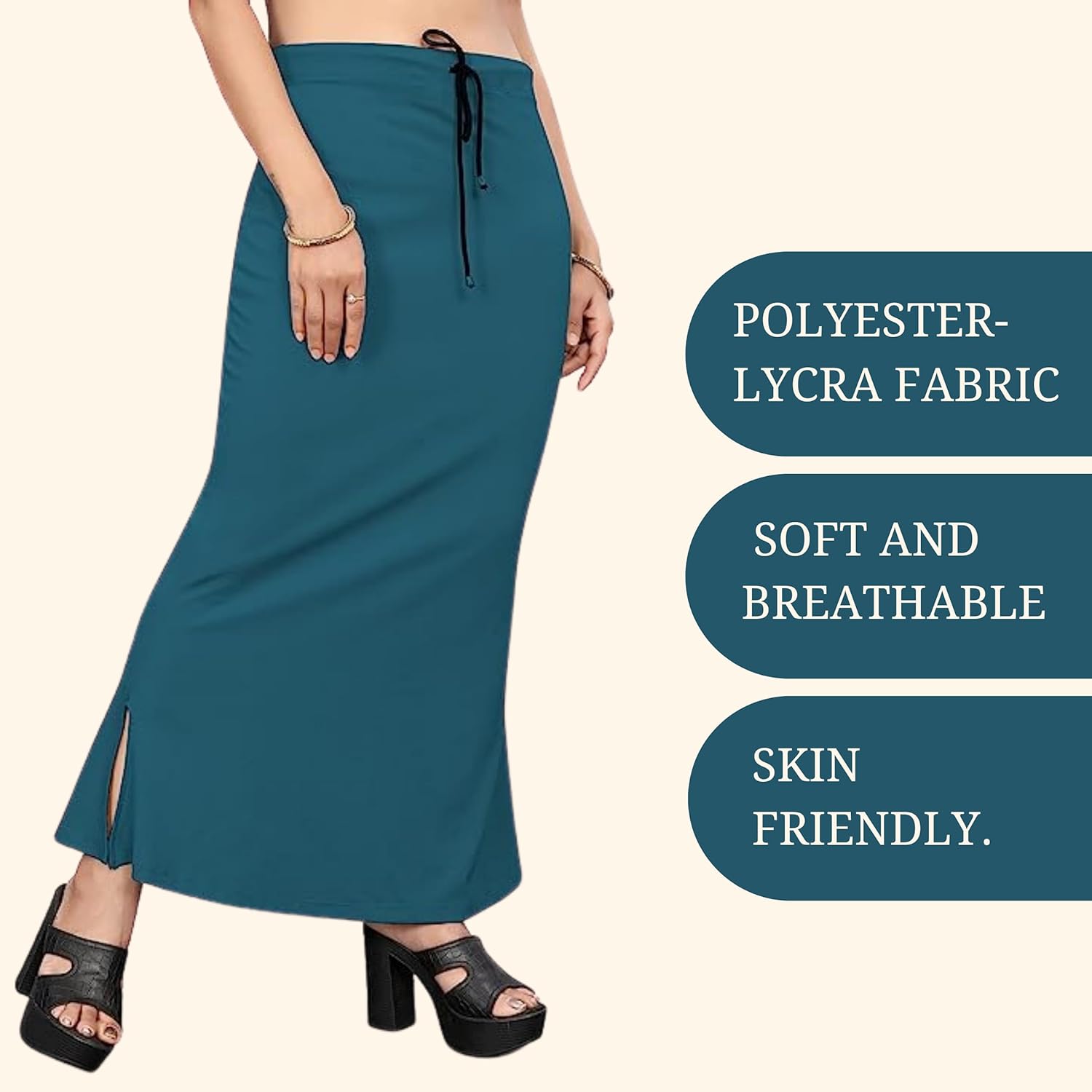 Lycra Saree Shapewear Petticoat for Women by Shreekama - UrbanNest Co