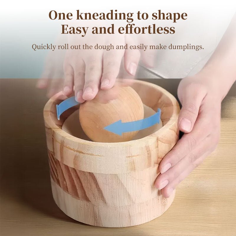 Hand - Held Wood Dumpling Maker Press - Quick Dough Wrapper Tool for Dumplings, Empanadas, Pierogi, and Hand Pies - UrbanNest Co