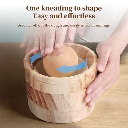 Hand - Held Wood Dumpling Maker Press - Quick Dough Wrapper Tool for Dumplings, Empanadas, Pierogi, and Hand Pies - UrbanNest Co