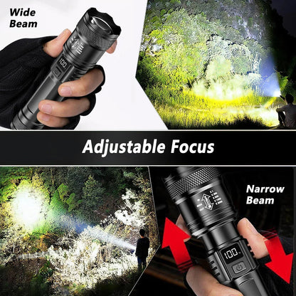 Ultra Bright P50 LED Flashlight Tactical EDC Zoomable Handheld Torch Emergency Spotlight 14500 18650 Battery - UrbanNest Co