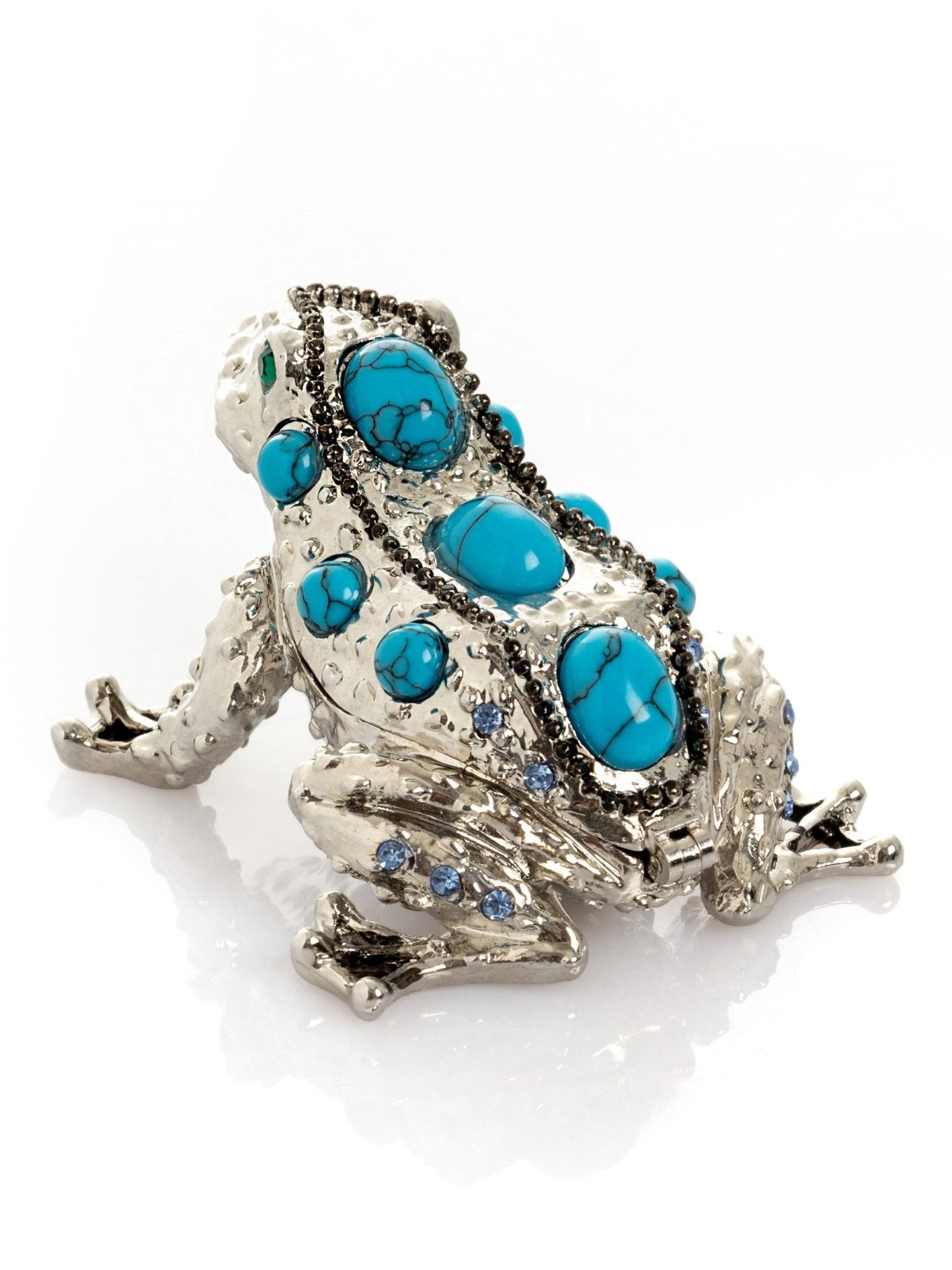Silver Frog with Turquoise Gemstones - UrbanNest Co