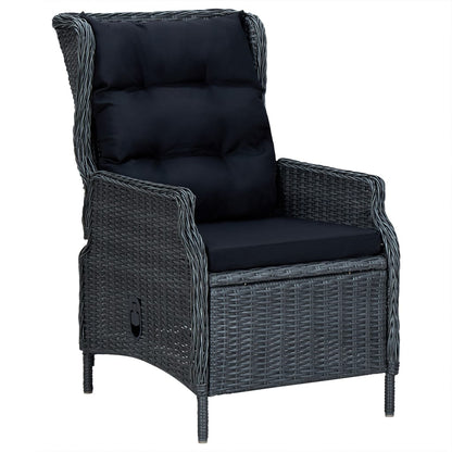 NNEVL 7 Piece Garden Dining Set Dark Grey Poly Rattan - UrbanNest Co
