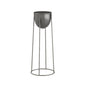 SOGA 70cm Round Wire Metal Flower Pot Stand with Black Flowerpot Holder Rack Display - UrbanNest Co