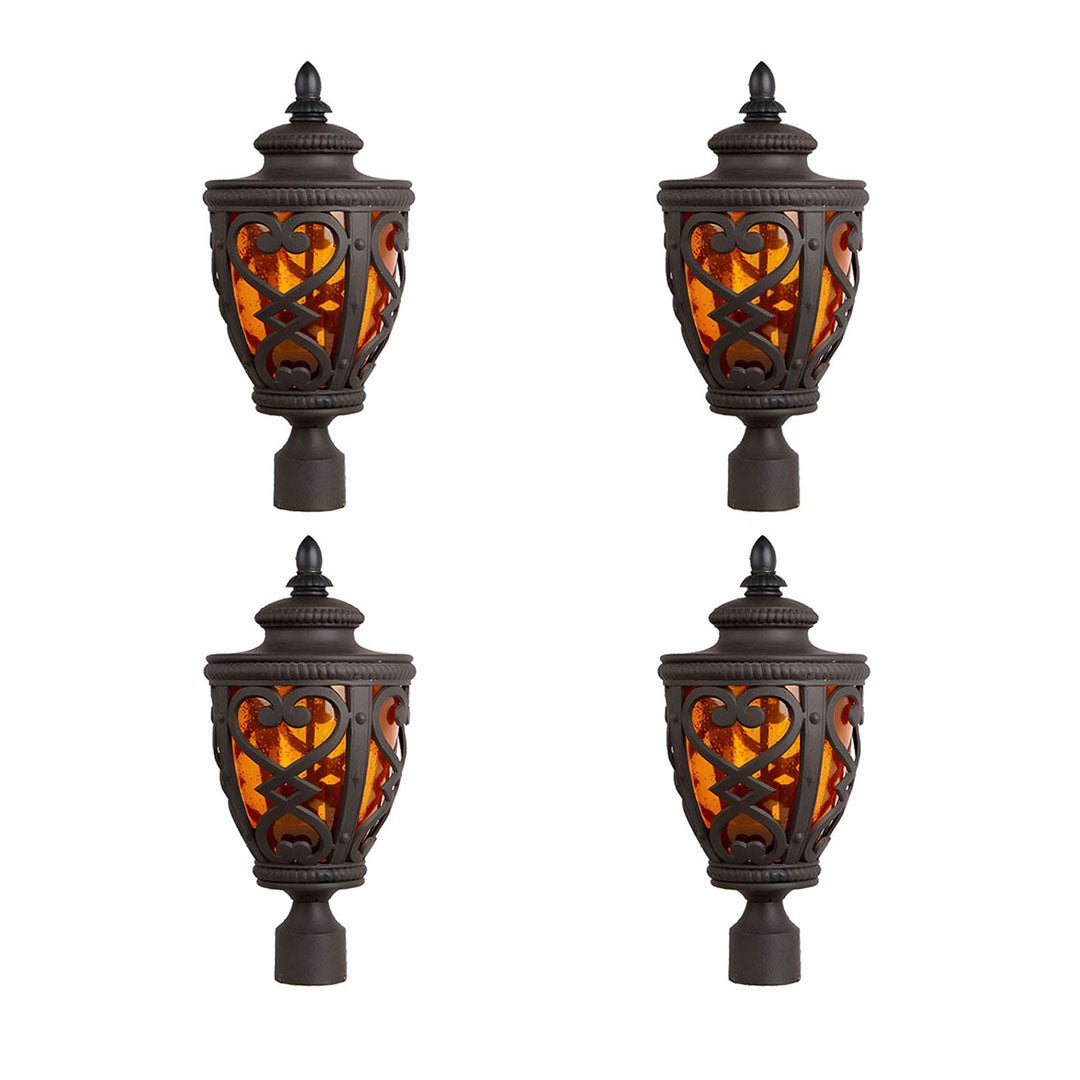 Vintage Lamp 4X 50.8cm Elegant Post Light with Aluminum and Glass Lantern Classic Outdoor Lighting - UrbanNest Co