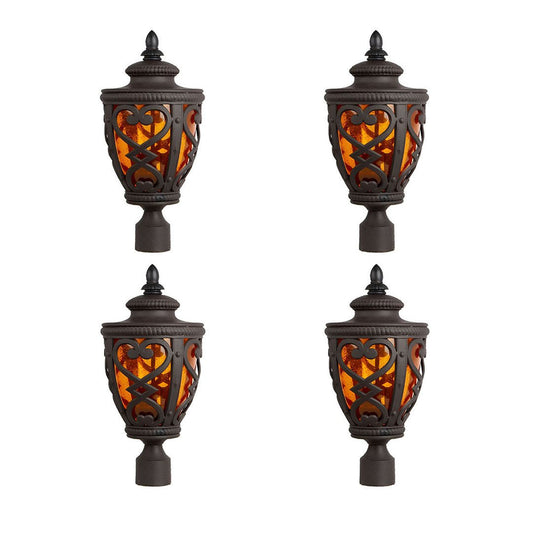 Vintage Lamp 4X 50.8cm Elegant Post Light with Aluminum and Glass Lantern Classic Outdoor Lighting - UrbanNest Co