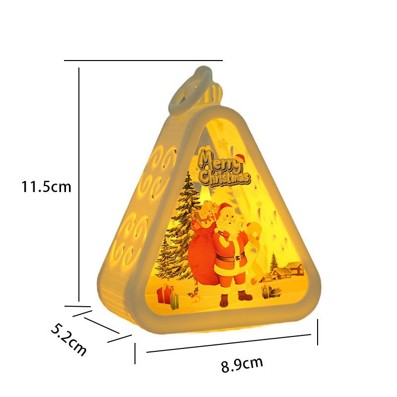 NNEDSZ White Snowman Charming Christmas Scene Mini Lanterns (Set of 3) - Battery Operated LED Lights for a Cozy Holiday Glow - UrbanNest Co