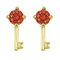 Perfect Wedding Engagement Jewellery Created Cubic Zirconia Key Stud Earrings - UrbanNest Co