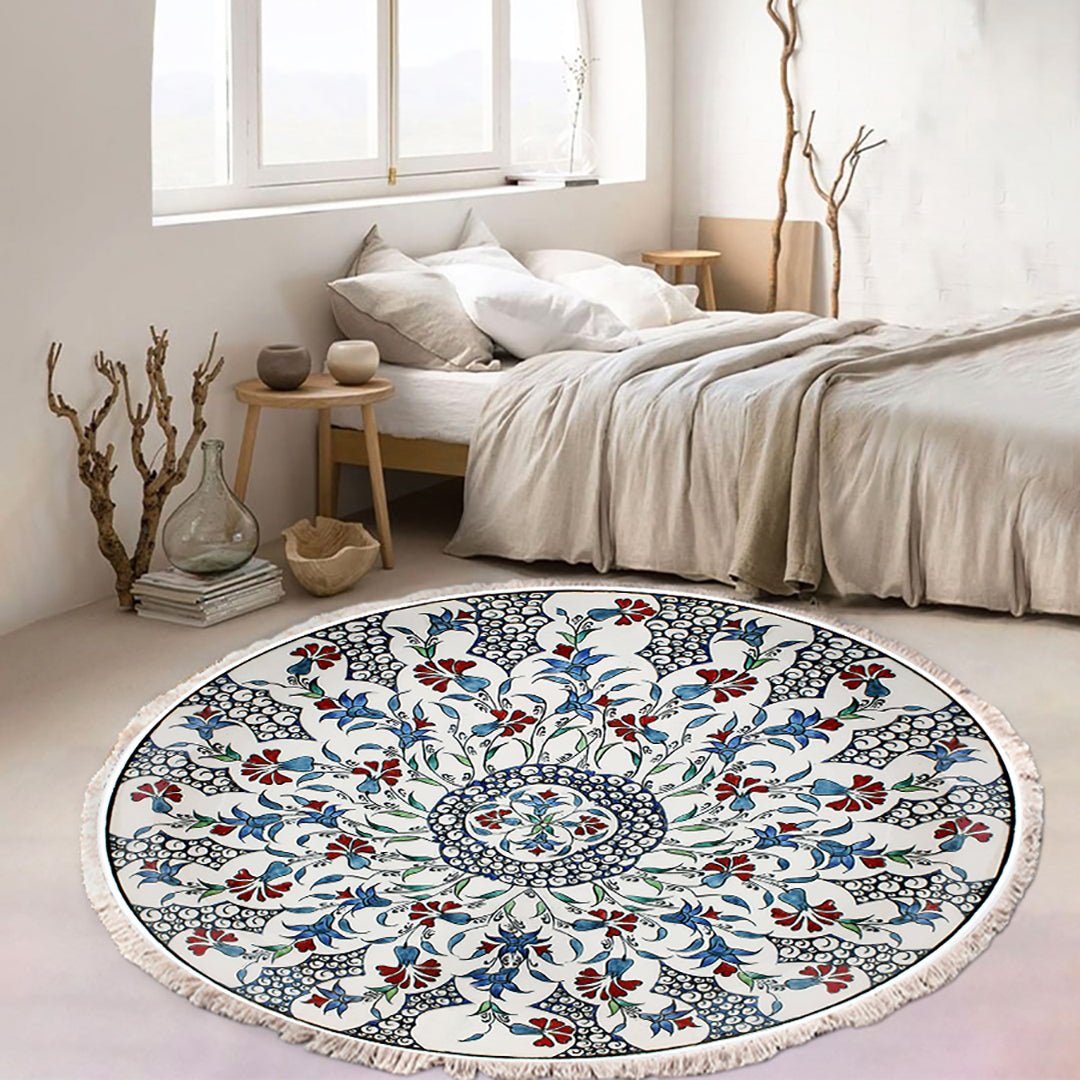 SOGA 2X 120cm Mandala Area Rug for Living Room Lounge Bedroom Anti - slip Doormat Home Decor - UrbanNest Co