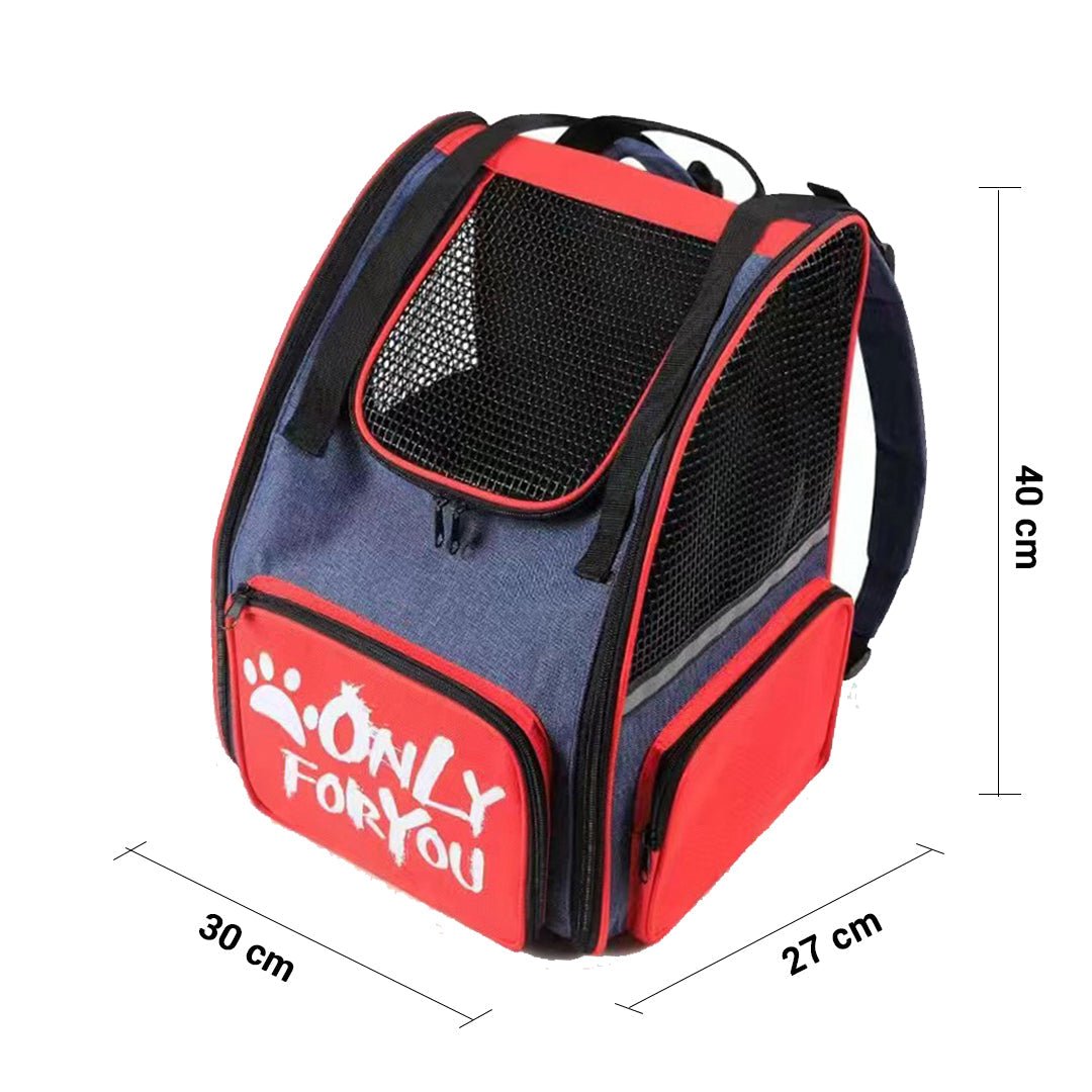 SOGA 2X Red Pet Carrier Backpack Breathable Mesh Portable Safety Travel Essentials Outdoor Bag - UrbanNest Co