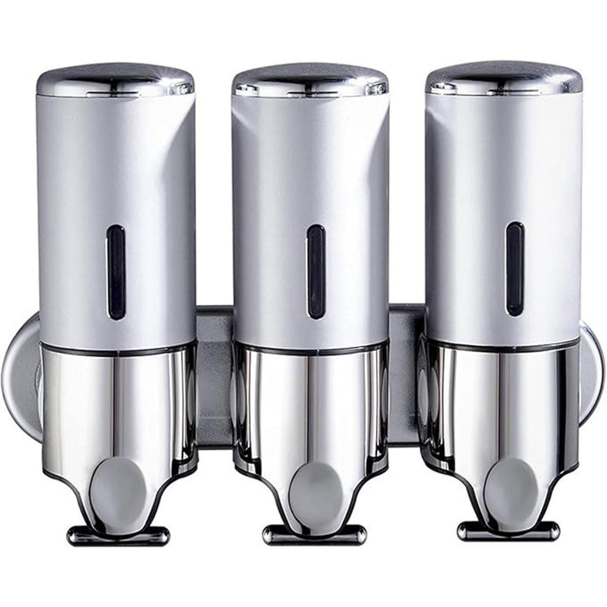 Stainless Steel Lever Soap Dispenser Manual Push Shower Gel Hotel Bathroom Use - UrbanNest Co