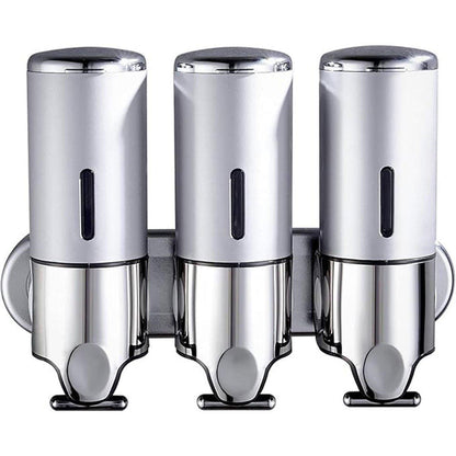 Stainless Steel Lever Soap Dispenser Manual Push Shower Gel Hotel Bathroom Use - UrbanNest Co