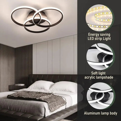 Dimmable LED Ceiling Light Fixtures with Remote Control, Suitable for Bedroom, Living Room, Dining Room, Kitchen (3000K - 6500K) - UrbanNest Co