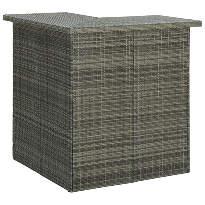 NNEVL 16 Piece Garden Bar Set with Cushions Poly Rattan Grey - UrbanNest Co