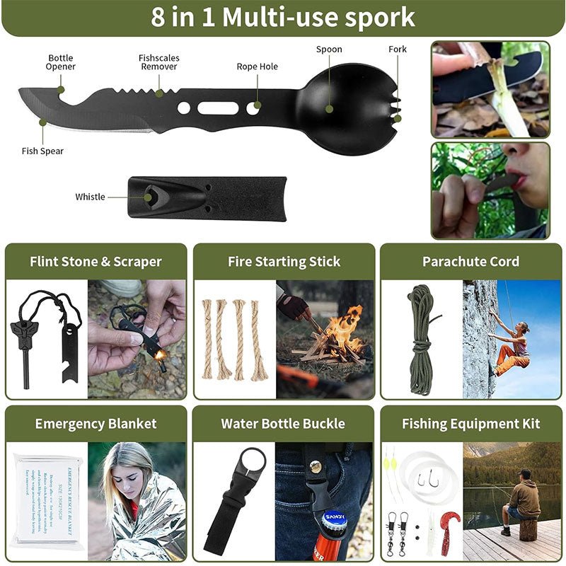 Multi - functional Outdoor First Aid Kit, Emergency Survival Gear with Trauma Bag for Camping, Hiking, Hunting Adventures - UrbanNest Co