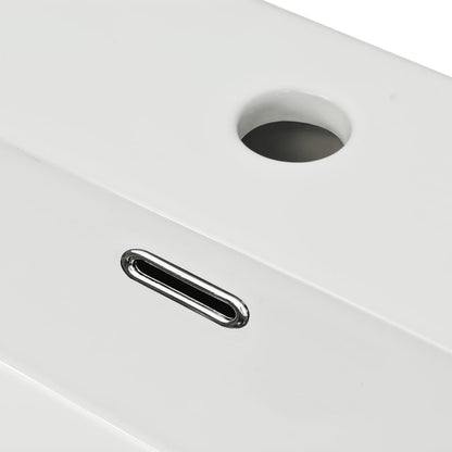 NNEVL Basin with Faucet Hole Ceramic White 60.5x42.5x14.5 cm - UrbanNest Co
