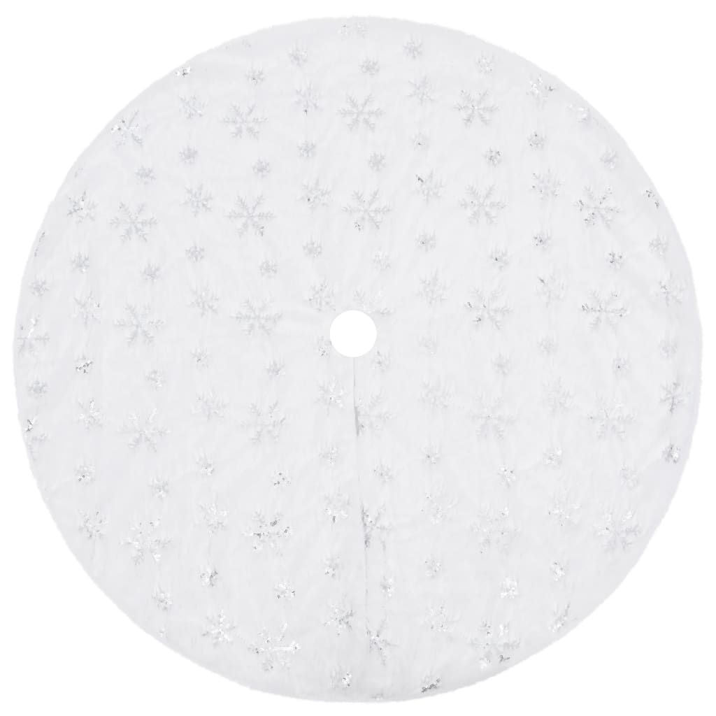 NNEVL Luxury Christmas Tree Skirt White 150 cm Faux Fur - UrbanNest Co