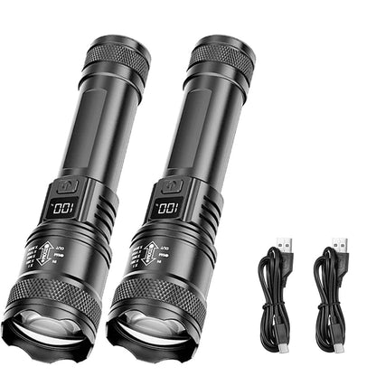 Ultra Bright P50 LED Flashlight Tactical EDC Zoomable Handheld Torch Emergency Spotlight 14500 18650 Battery - UrbanNest Co