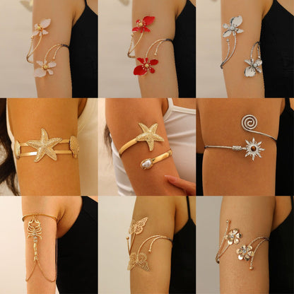 Chain long arm bracelet, star arm ring, high - end and exquisite accessory, versatile bracelet, open arm ring - UrbanNest Co