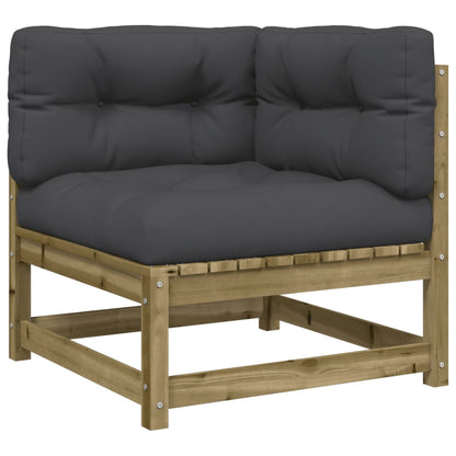 NNEVL 2 Piece Garden Sofa Set with Cushions Impregnated Wood Pine - UrbanNest Co