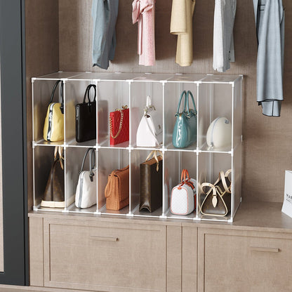 SOGA 12 - Cube Portable Bag Box Foldable Cubby DIY Organiser Tote Clutch Purse Space Saving Shelf Cabinet - UrbanNest Co