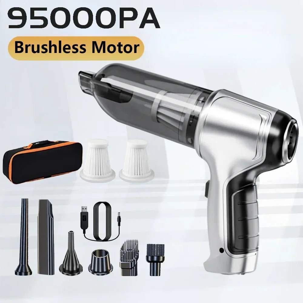 95000PA Car Vacuum Cleaner Wireless Powerful Cleaning Machine Auto Robot Car Accessories Home Appliance Strong Suction As Gift - UrbanNest Co