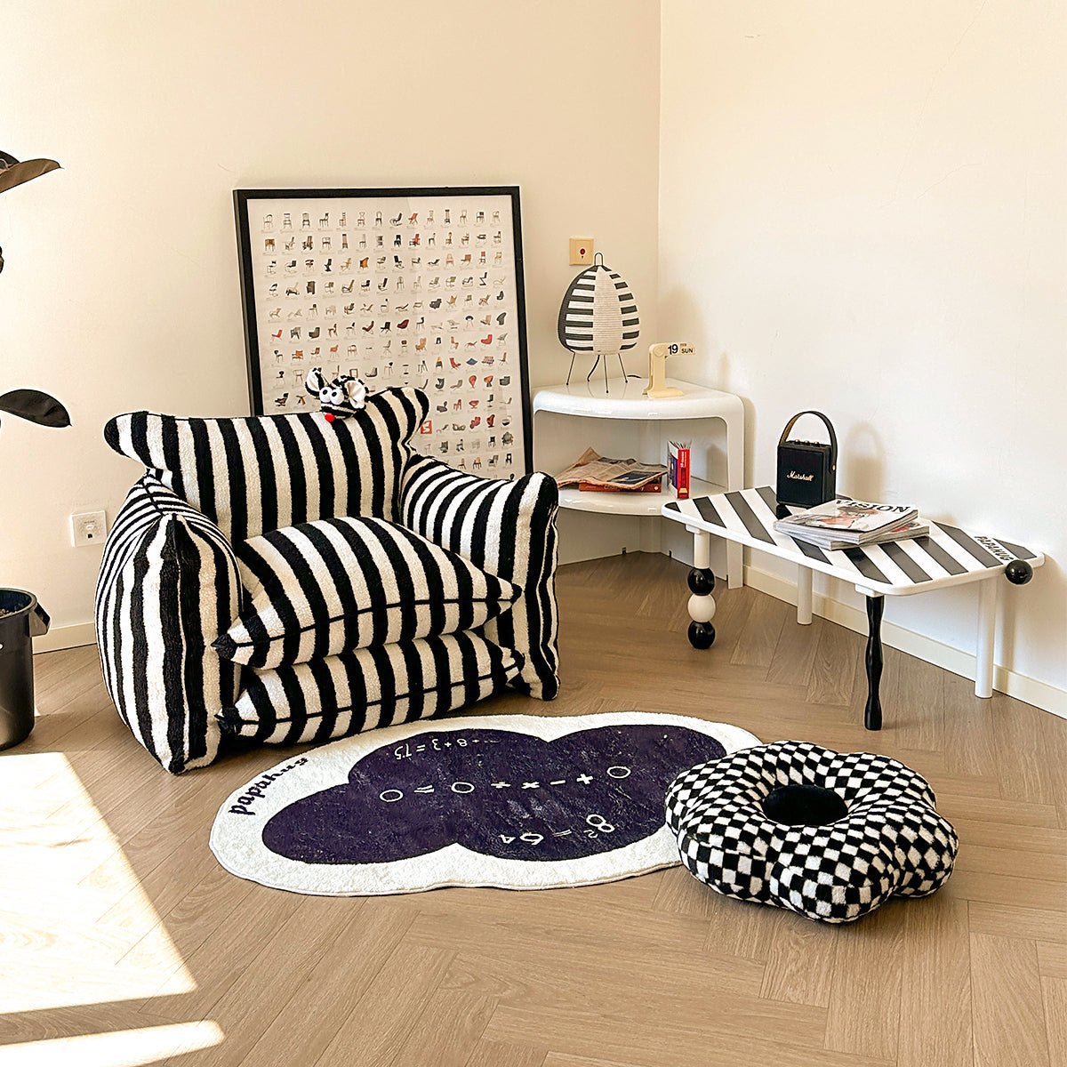 Playful Mind Striped Lazy Sofa Chair - UrbanNest Co