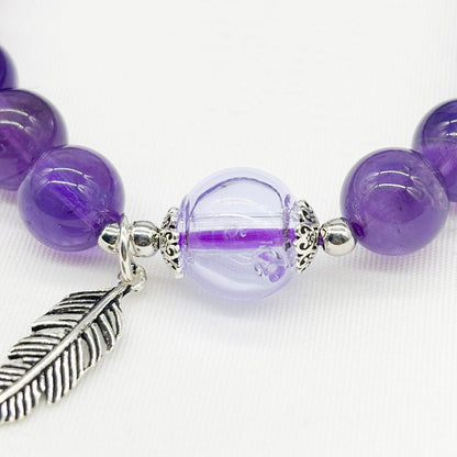 Sterling Silver Crystal Aroma Bracelet - Amethyst | Energy & Healing | Diffuser Jewellery | Gift for her - UrbanNest Co