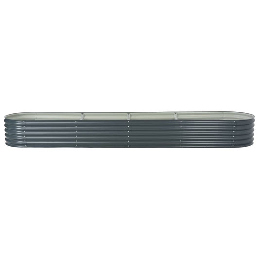 NNEVL Garden Raised Bed 400x80x44 cm Galvanised Steel Grey - UrbanNest Co
