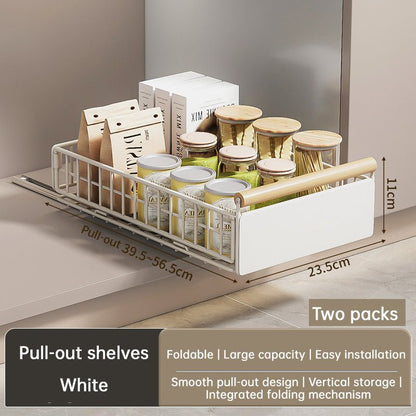 New Kitchen Pull - Out Cabinet Organizer, Sliding Rail Drawer for Spice and Bottle Storage - UrbanNest Co