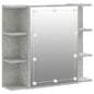 NNEVL Mirror Cabinet with LED Concrete Grey 70x16.5x60 cm - UrbanNest Co