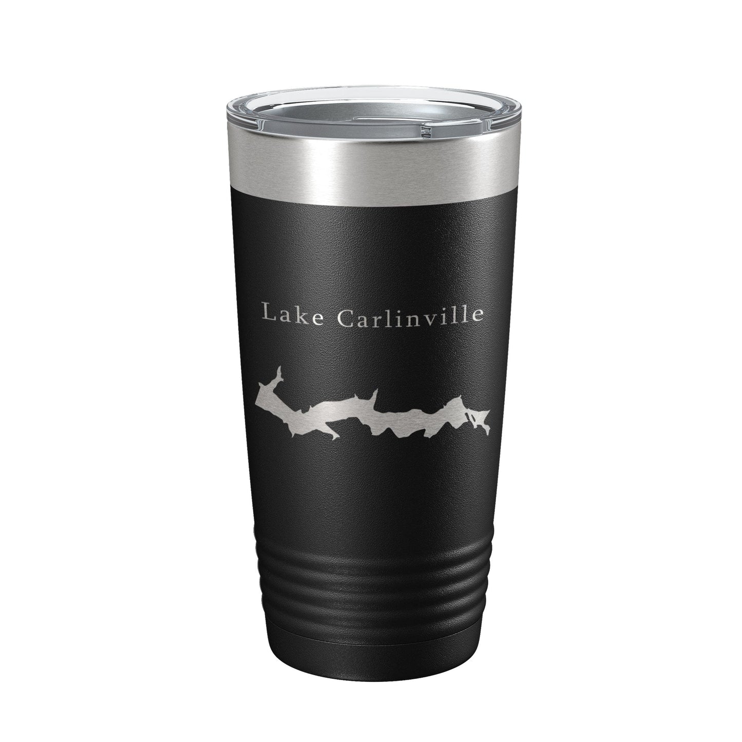 Lake Carlinville Map Tumbler Travel Mug Insulated Laser Engraved Coffee Cup Illinois 20 oz - UrbanNest Co