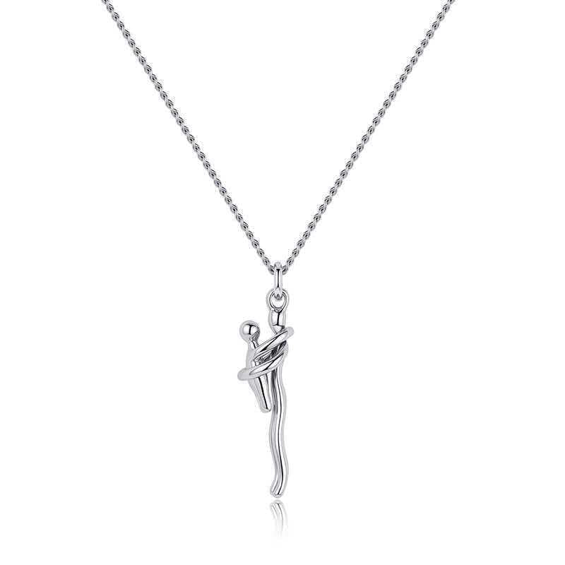 Necklace Embrace Pendant Necklace Mother - Daughter Embrace Clavicle Chain - UrbanNest Co