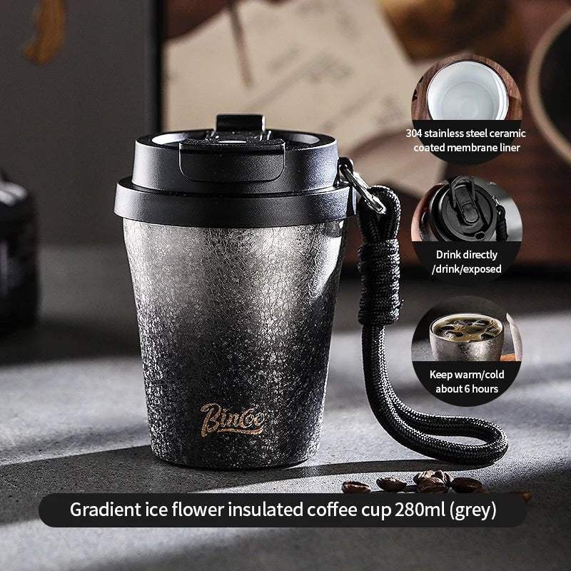 280ml Double Wall Ceramic Lined Travel Mug Car - UrbanNest Co