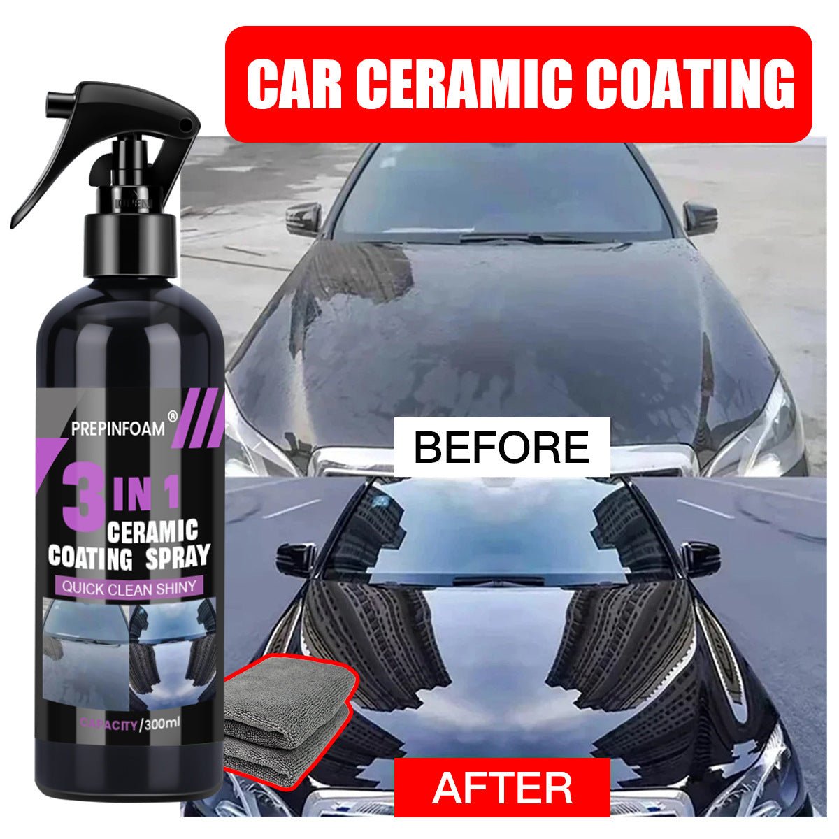 PREPINFOAM Three - in - One nano - ceramic rapid paint surface hand - sprayed wax crystal coating film agent - UrbanNest Co