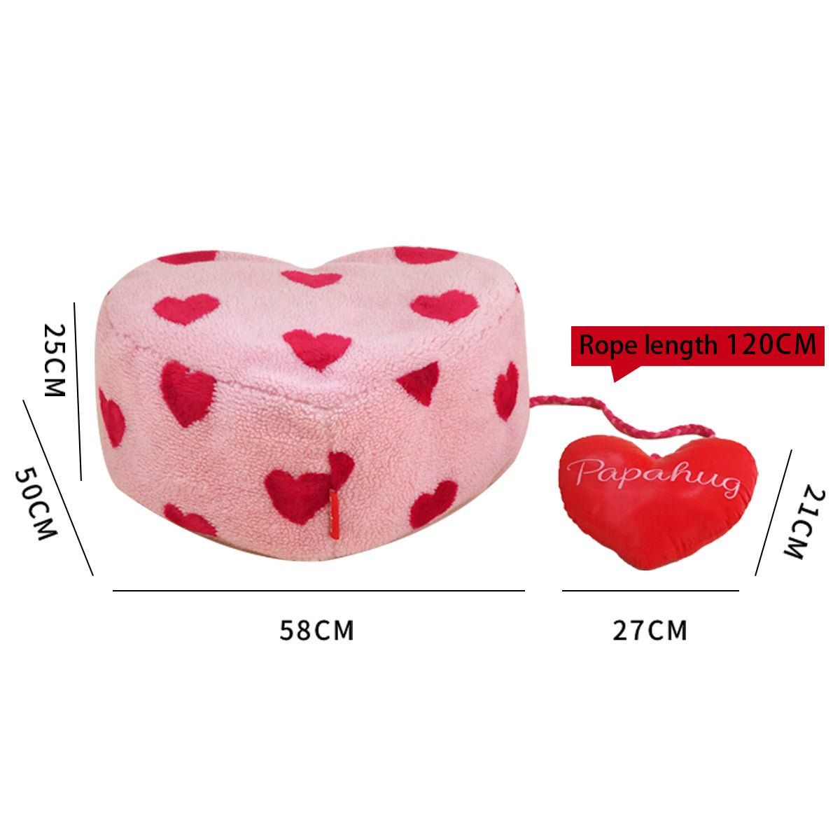 Polka Heart Pink Love Stool - UrbanNest Co