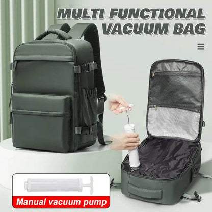 Ryanair Approved 40x20x25 Cabin Bag - Vacuum Compression Travel Backpack & 42x29x15 Storage Bag, Laptop Compartment - UrbanNest Co