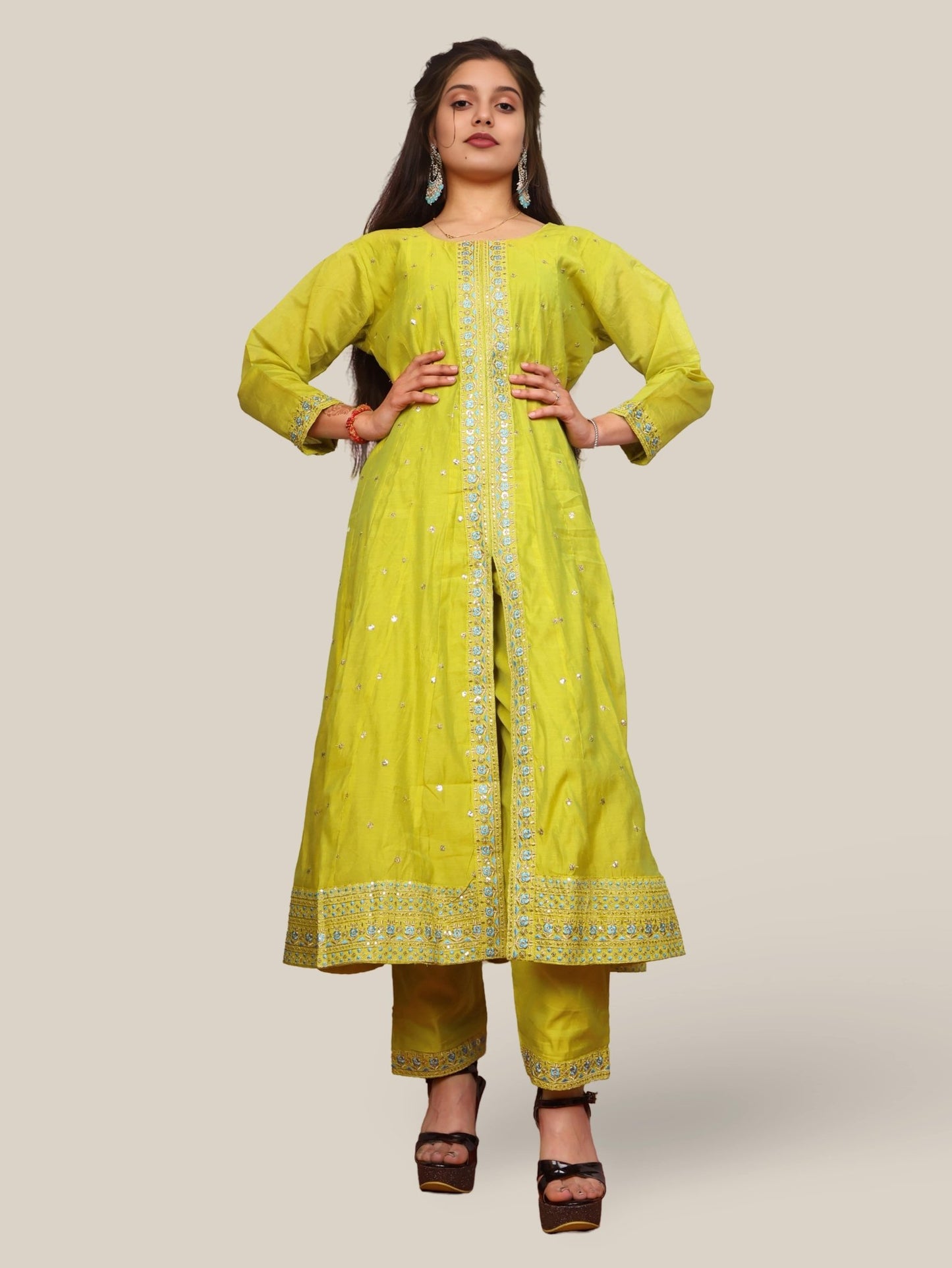 Women's Cotton Kurta - Pant, and Dupatta Set - UrbanNest Co