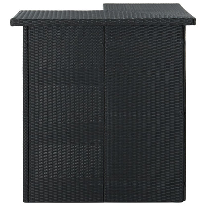 NNEVL 16 Piece Garden Bar Set with Cushions Poly Rattan Black - UrbanNest Co
