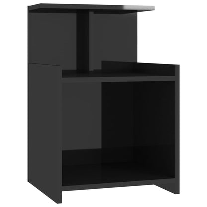 NNEVL Bed Cabinets 2 pcs High Gloss Black 40x35x60 cm Chipboard - UrbanNest Co