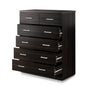 NNEDSZ Tallboy 6 Drawers Storage Cabinet - Walnut - UrbanNest Co