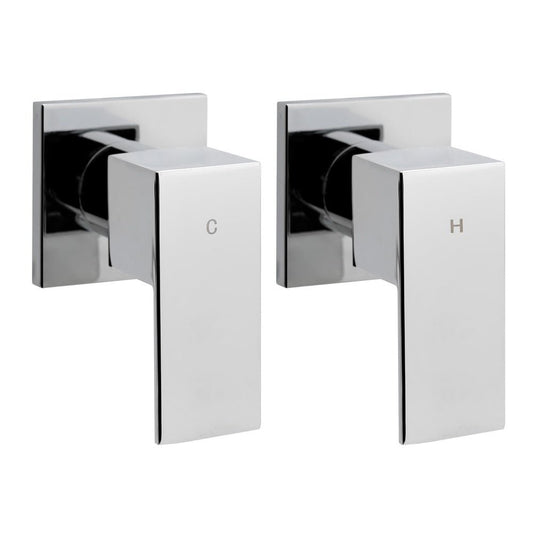 NNEDSZ Bathroom Taps Faucet Rain Shower Head Set Hot And Cold Diverter DIY Chrome - UrbanNest Co