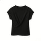 Minimalist short style small fly sleeve top - UrbanNest Co