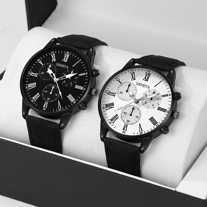 NNEOBA Couple Leather Quartz Watches Set - UrbanNest Co