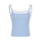 Letter Rhinestone Crochet Tank Sexy Fitted Slimming Inner Wear and Outer Layer Basic Top - UrbanNest Co