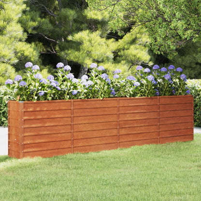 NNEVL Garden Raised Bed Rusty 320x40x77 cm Corten Steel - UrbanNest Co