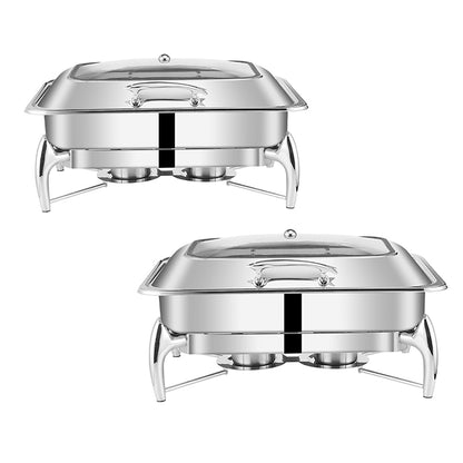 SOGA 2X Stainless Steel Rectangular Chafing Dish - UrbanNest Co