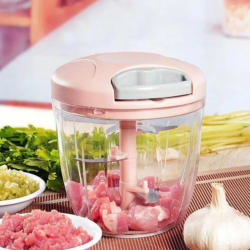 500/900ML Manual Meat Mincer Garlic Chopper Rotate Garlic Press Crusher Vegetable Onion Cutter Kitchen Cooking Accessories - UrbanNest Co