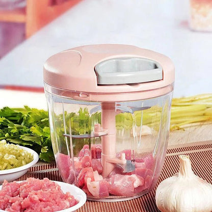 500/900ML Manual Meat Mincer Garlic Chopper Rotate Garlic Press Crusher Vegetable Onion Cutter Kitchen Cooking Accessories - UrbanNest Co